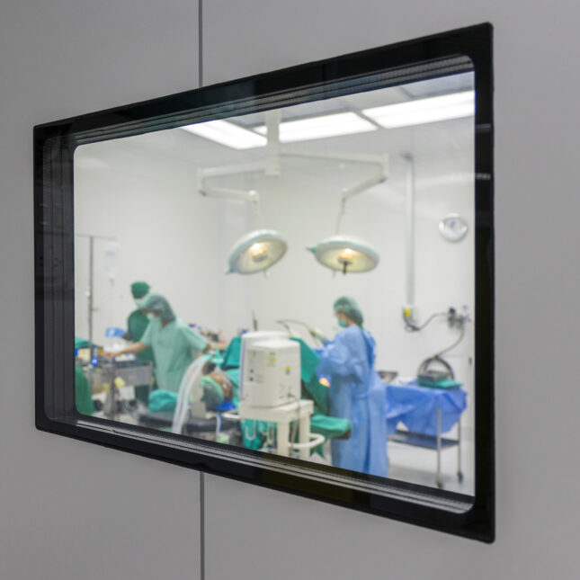 Stock photograph of view into an operating room