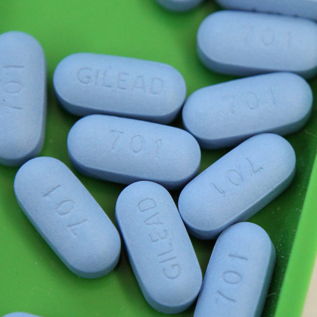 Blue PrEP pills for HIV