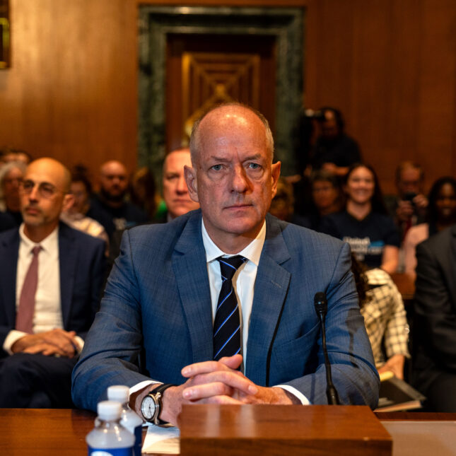 UnitedHealth CEO Andrew Witty testifies before the Senate Finance Committee on Capitol Hill on May 1, 2024 in Washington